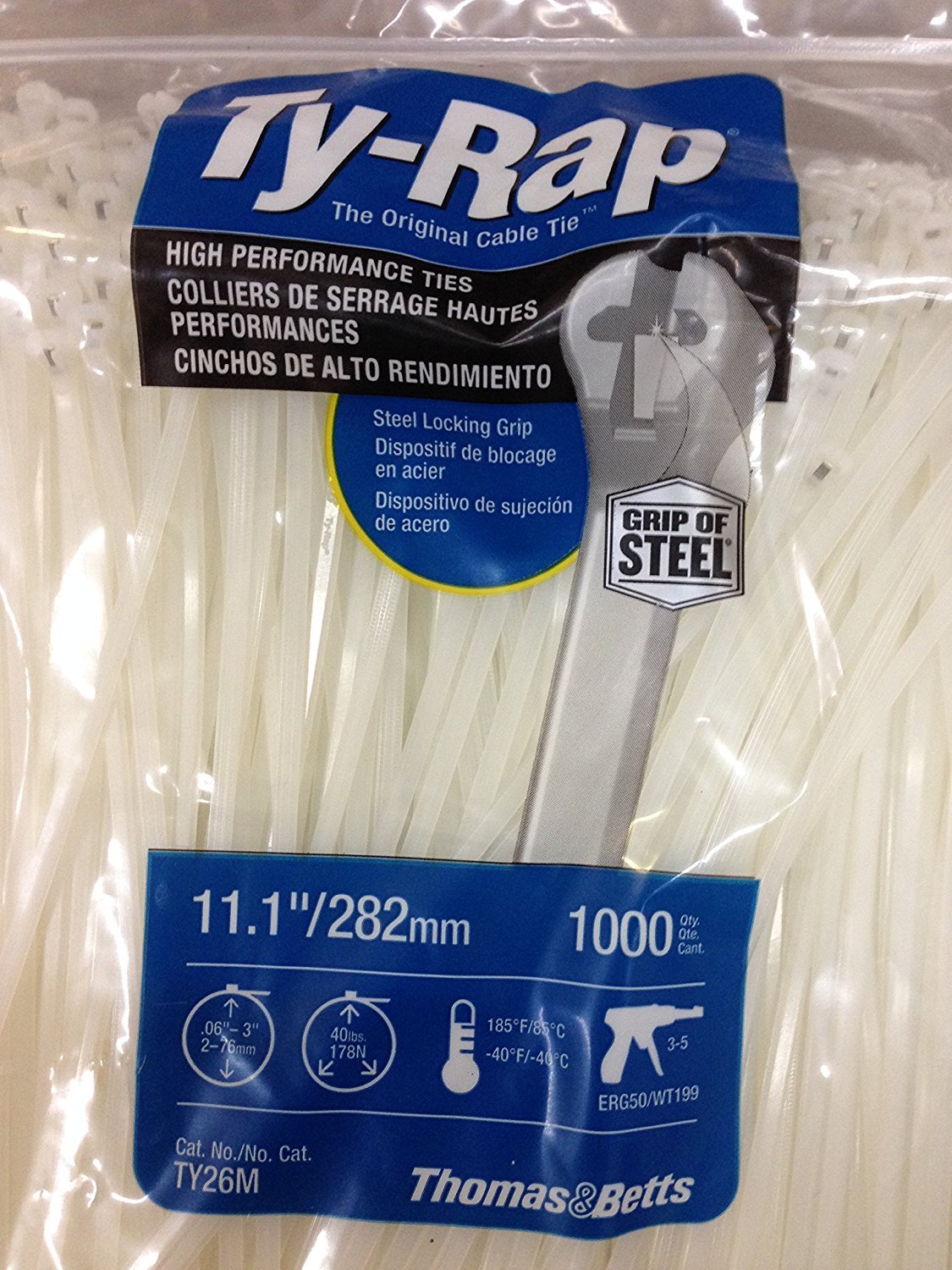 Amazon.com: TY26M Cable Tie 40lb 11